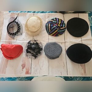 Vintage Lot Of 8 Women's 50s/60s Hats